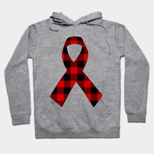 Red Plaid Ribbon Hoodie